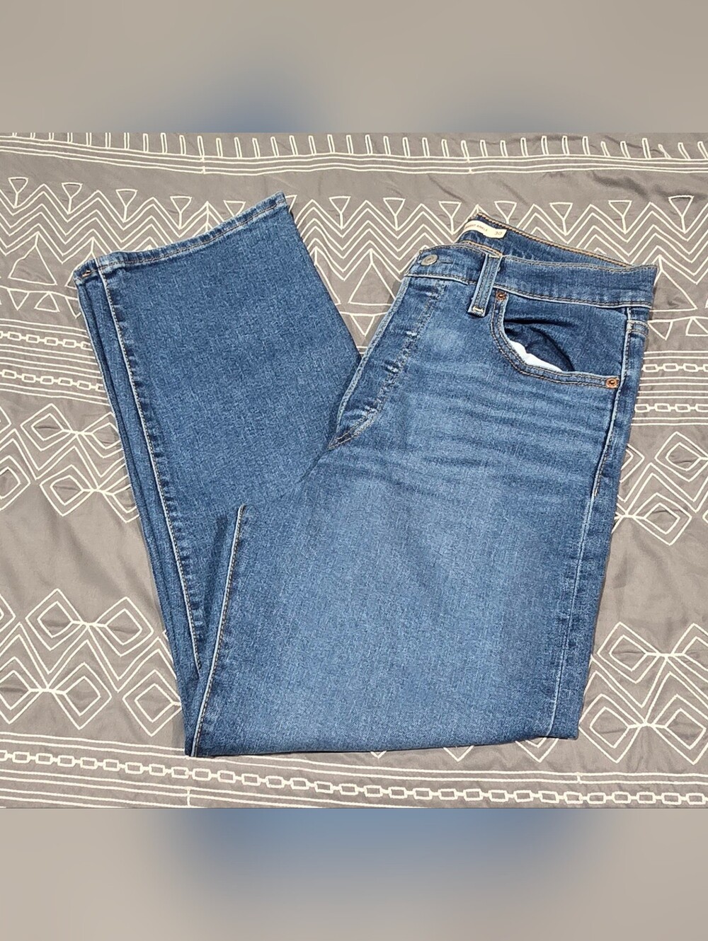 Levis Ribcage Straight Ankle Jeans Size 30